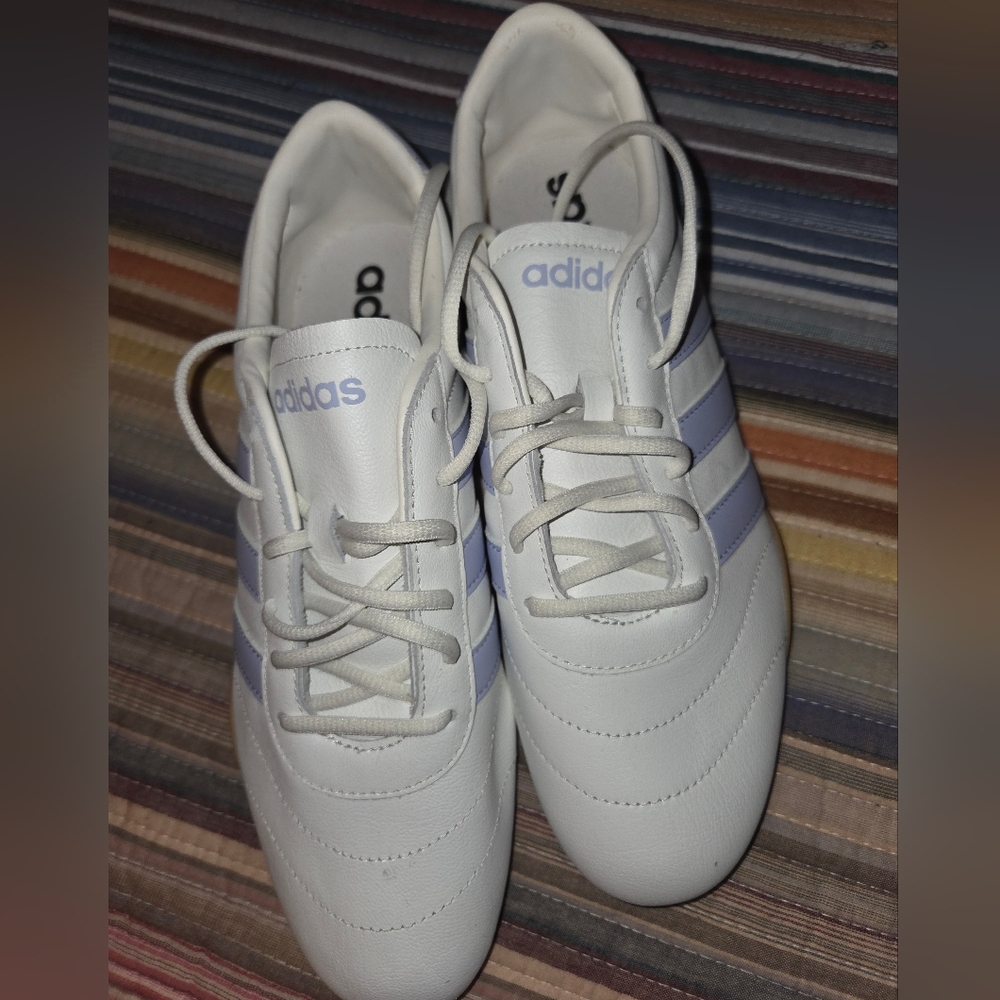 Adidas White and Blue Sneakers